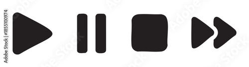 Media player control icons are essential for digital audio and video playback, offering universal functionality across various platforms and devices.