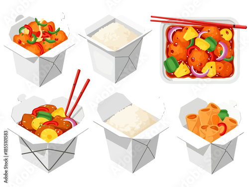 Asian Cuisine Takeout Meal Assortment