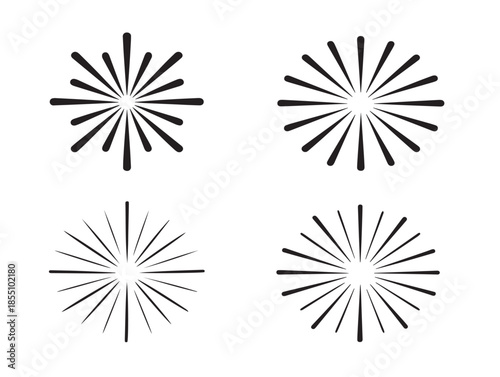 A simple and beautiful collection of nice sun rays themed vector icons