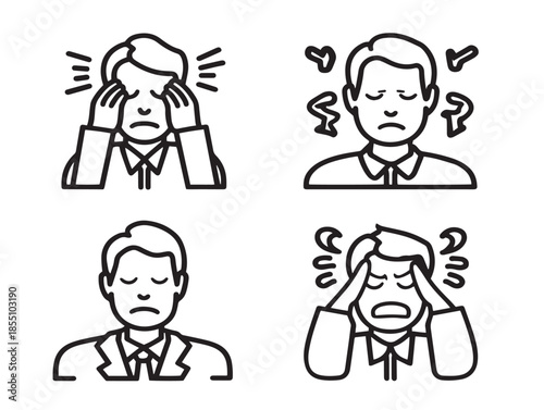 Beautiful Series of Elegant Stress Management and Relief Icons