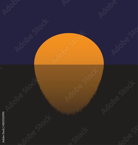 sun set background design