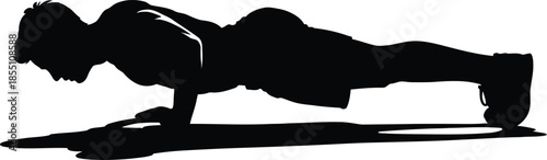 Man Performing Low Push Up