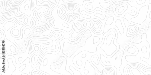 White wave paper curved reliefs abstract background, Abstract topographic contours map background. Black and white lines seamless Topographic map patterns, topography line map.