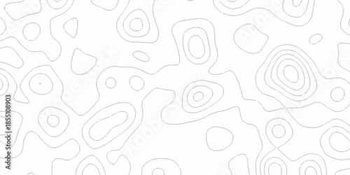 White wave paper curved reliefs abstract background, Abstract topographic contours map background. Black and white lines seamless Topographic map patterns, topography line map.