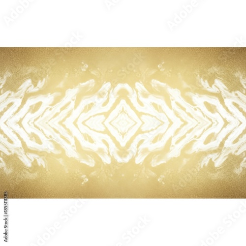Abstract mirrored gold texture background with white patterns. Use this dreamy luxurious image for your website, social media, or other marketing mate