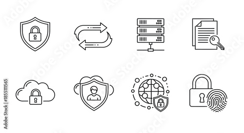 Illustrations of various security concepts