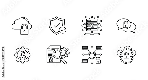 Illustrations of security and data protection