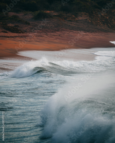 wave breaking on the rocks