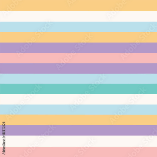 Flat seamless minimal stripe pattern, flat vector, soft pastel colors design vector illustration