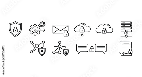 Illustrations of various cybersecurity measures