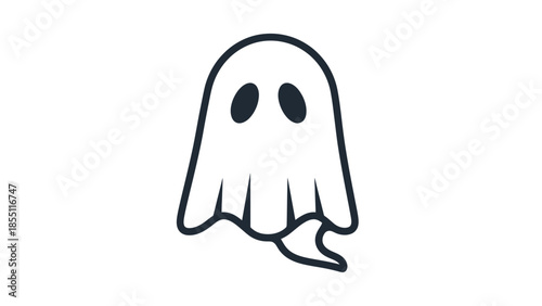 Simple Ghost Icon Illustration