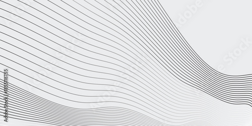 Abstract vector background with grey wavy lines