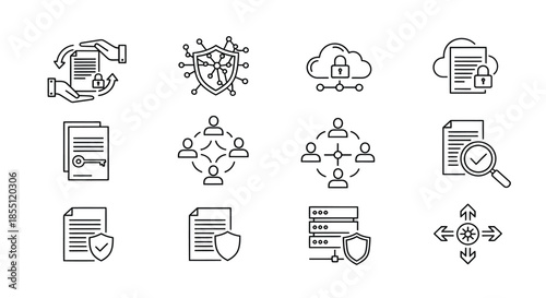 Illustrations of data security and management