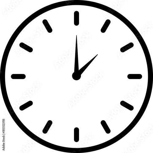 Simple analog clock Vector