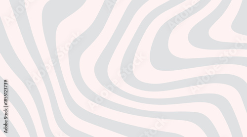 Abstract wavy pattern in light grey and pale pink with fluid organic curves for modern background use