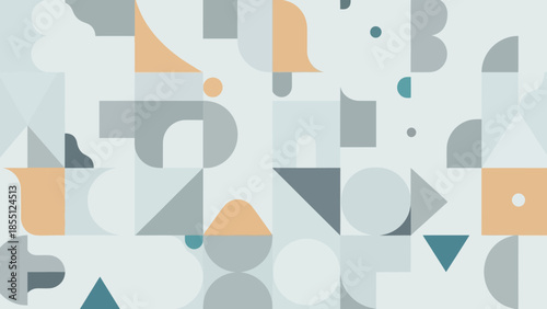 Geometric Shapes in Various Colors and Sizes.