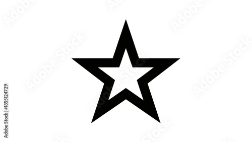 Black outline star icon on a clean white background