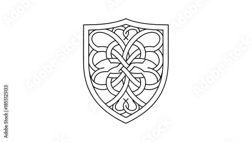 Celtic Knot Shield Vector Graphic