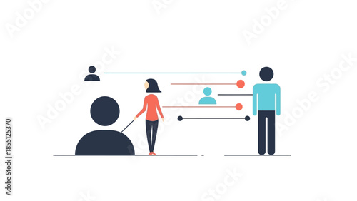 Illustration of People in a Network.