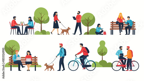 People Engaging in Outdoor Leisure Activities.