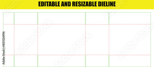 Professional Editable Resizable Dieline Template for Packaging Boxes FEFCO Standard