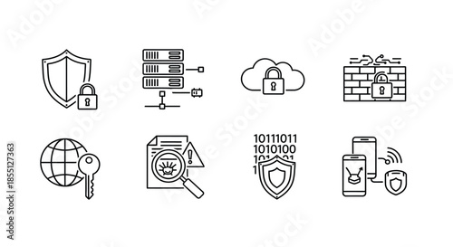 Illustrations of various cybersecurity concepts