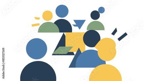 Simple Illustration of People Communicating Effectively.