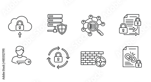 Illustrations of various data security measures