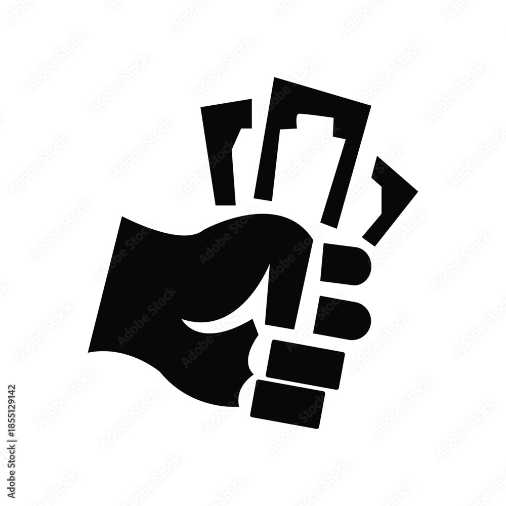 Fototapeta premium Fist Breaking Free from Chains
