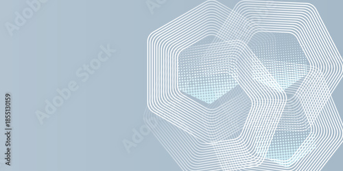 Astract background modern hexagon lines on gray background. geometric stripe line art illustration Vectors