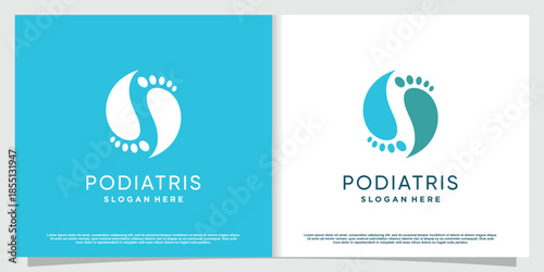 Feet massage logo design with creative unique style Premium Vector part 2