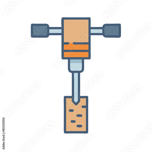 Illustration of a soil tester drilling into a soil sample