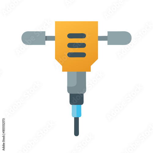 Jackhammer equipment tool icon for construction and demolition work