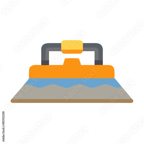 Vector illustration of hand scraper tool for wall work