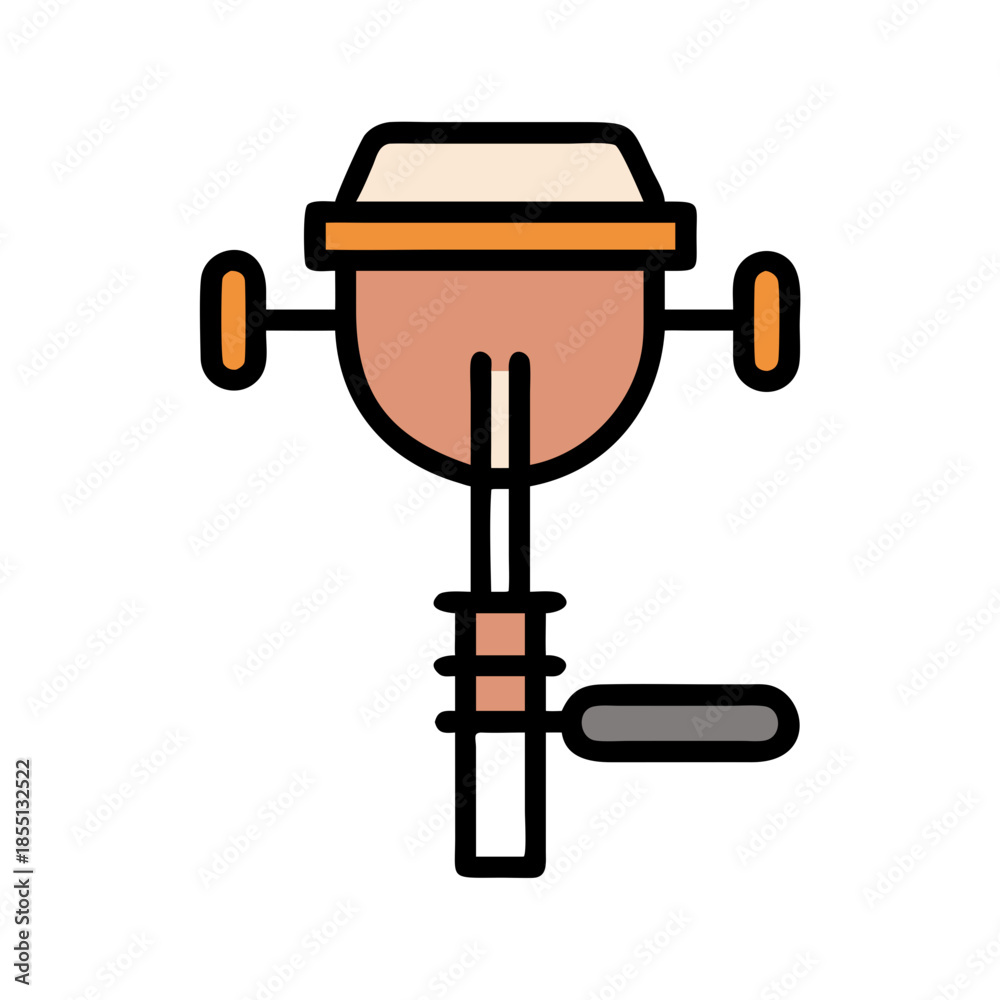 Naklejka premium Stylized icon illustration of a man with hat and suit