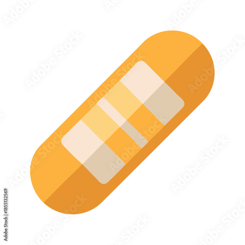 Adhesive bandage for wound healing isolated on black background