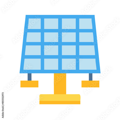 Isolated solar panel flat design against black background