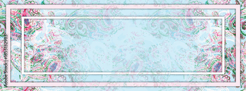 digital silk scarf design with seamless textile pattern