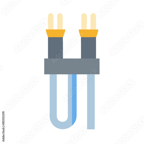 Flat design icon of an electric heater element