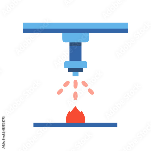 Automated soldering process illustration with industrial equipment on black background