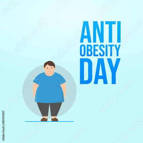 vector graphic of Anti Obesity Day ideal for Anti Obesity Day celebration