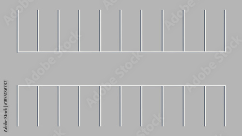 White Window Frames on Gray Background.