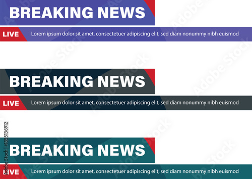 Modern trendy News lower third packs template for broadcasting, media channel