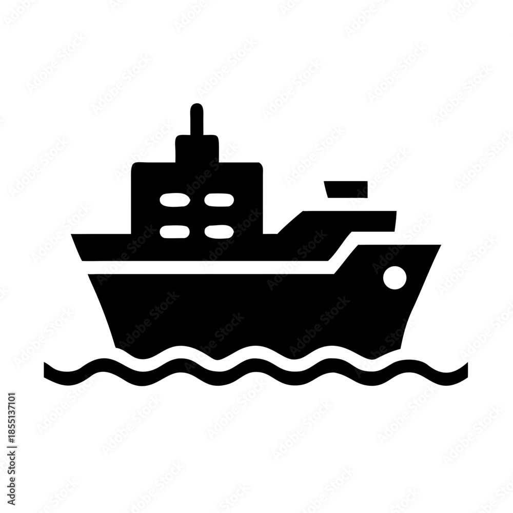 Obraz premium Large cargo ship at sea