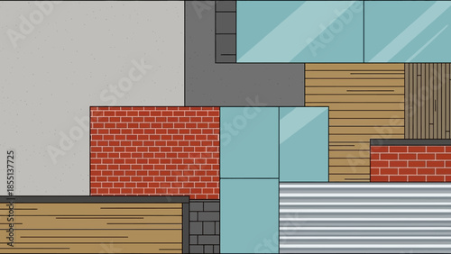 Assorted Building Materials and Textures.