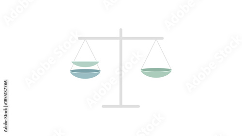 Balance Scale with Liquid in Pans.