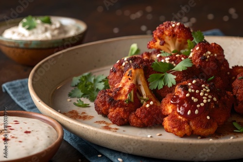 Harissa Roasted Cauliflower – Spicy Mediterranean Vegan Dish
