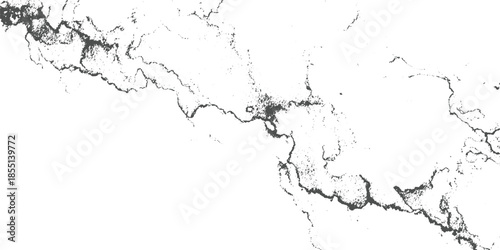 Dark grey abstract pattern of interconnected lines and dots on white background texture