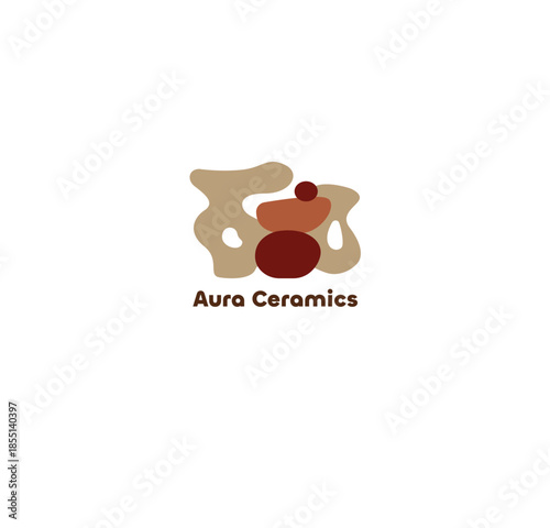 Abstract Ceramic Shape Logo for Pottery Studio, Artisan and Home Interior Brand
