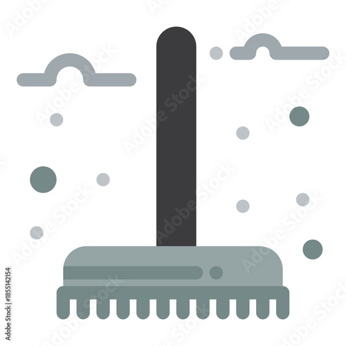 The Dust and The Brush: A graphic image representing dust and a brush, focusing on the concept of cleaning, order, and maintenance.
